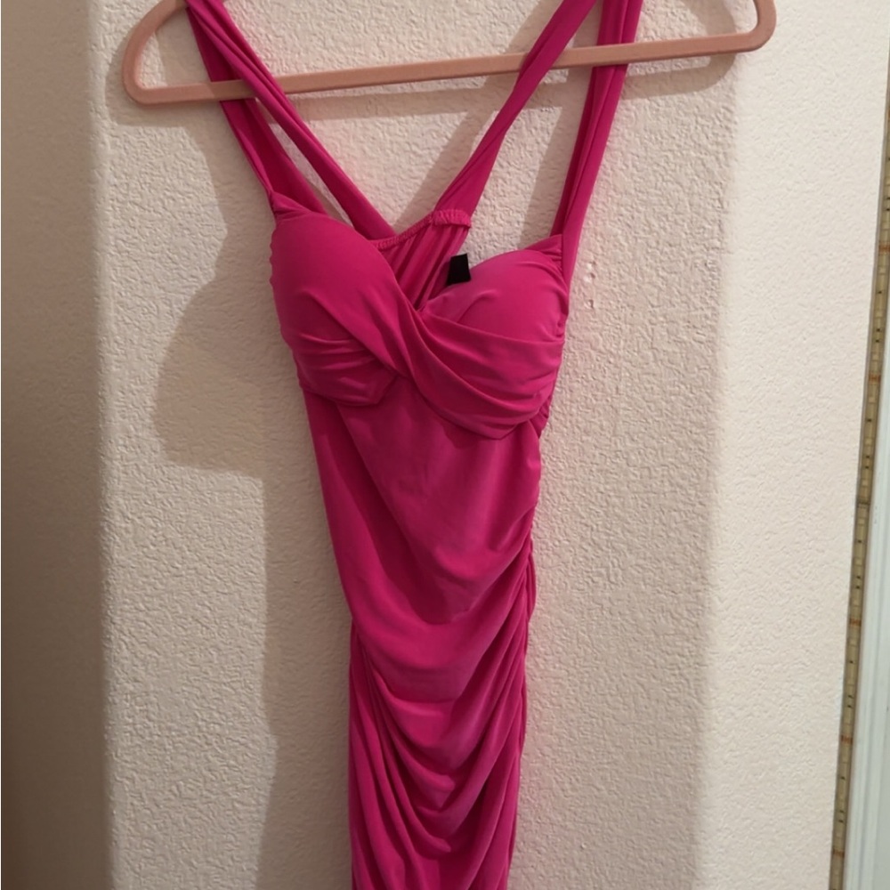 Windsor Hot Pink Ruched Dress